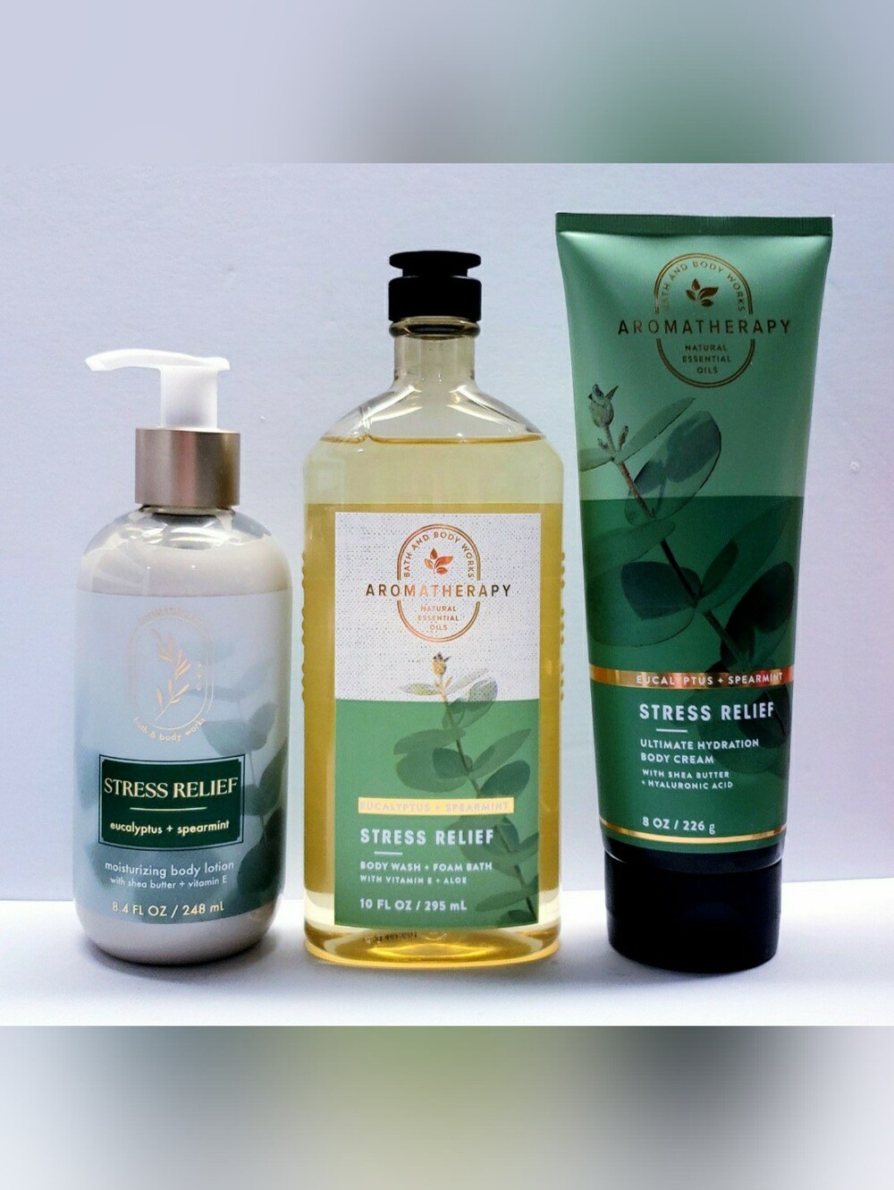 Bath & Body Works EUCALYPTUS SPEARMINT Body Cream, Body Lotion, Body Wash(3 pcs)